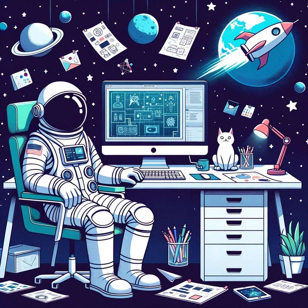 an astronaut, game design